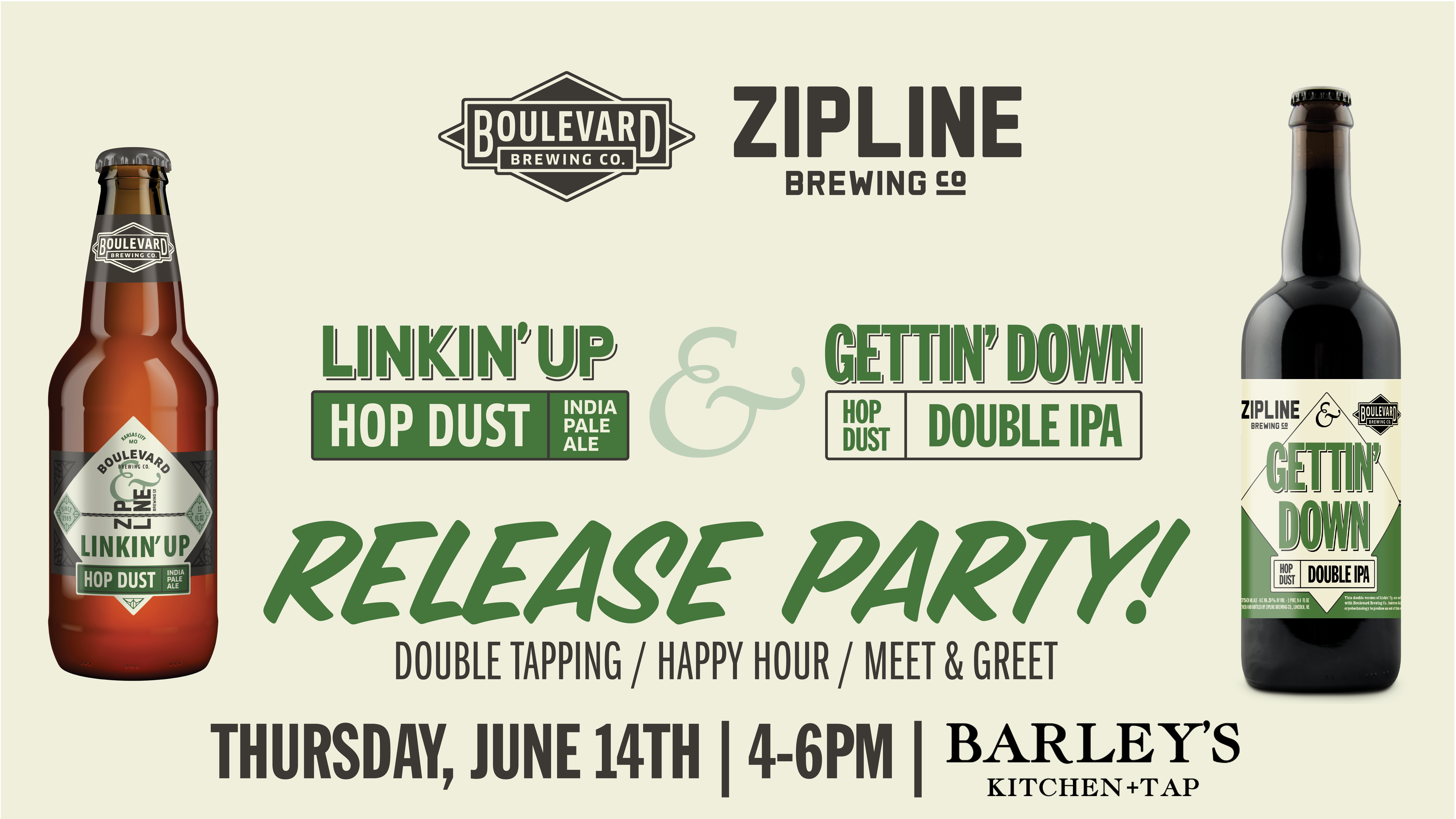 Linkin' Up and Gettin' Down Release Party - Barley's Kitchen + Tap