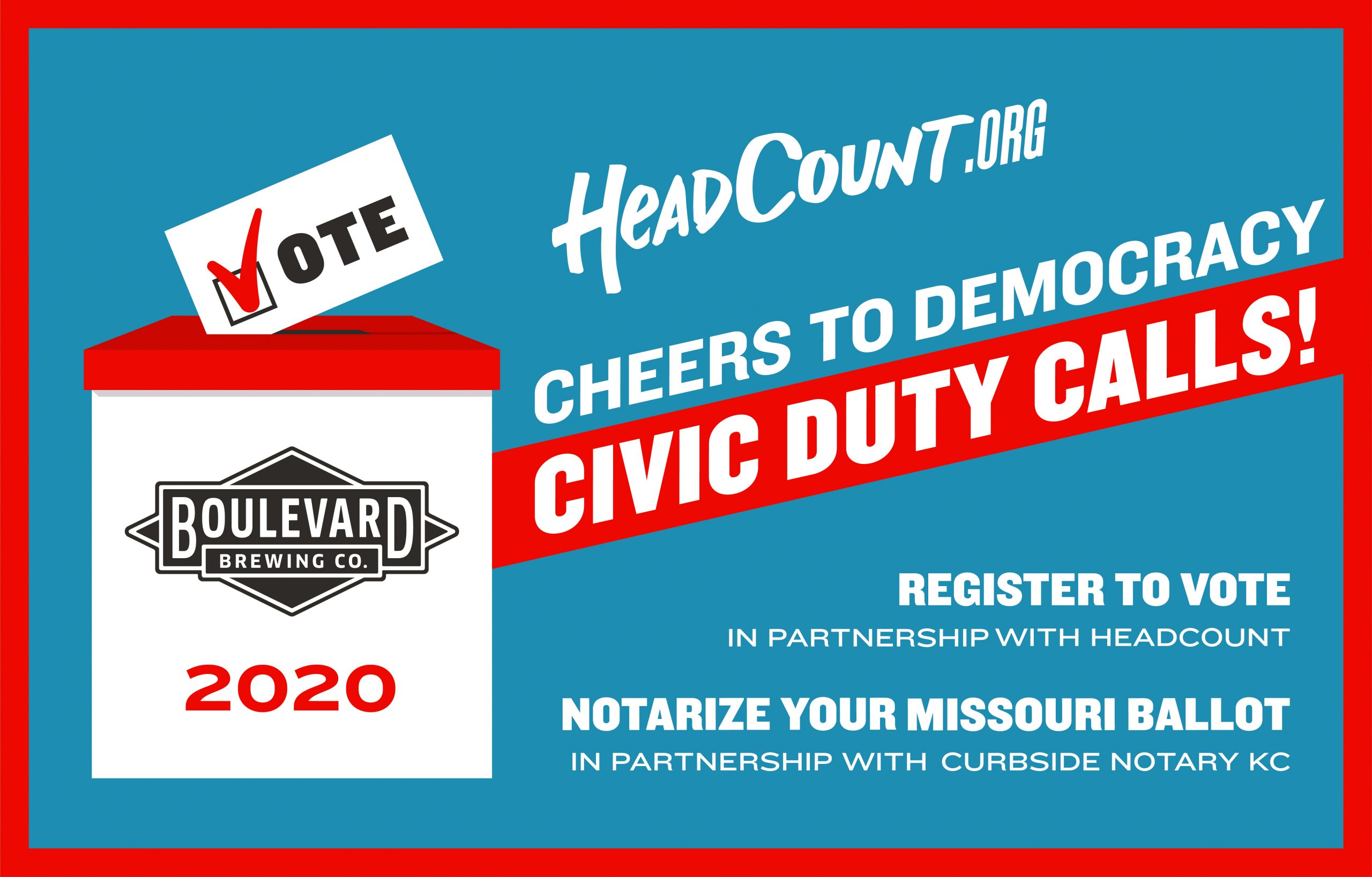 Cheers to Democracy Voting Events at Boulevard Brewing Co.