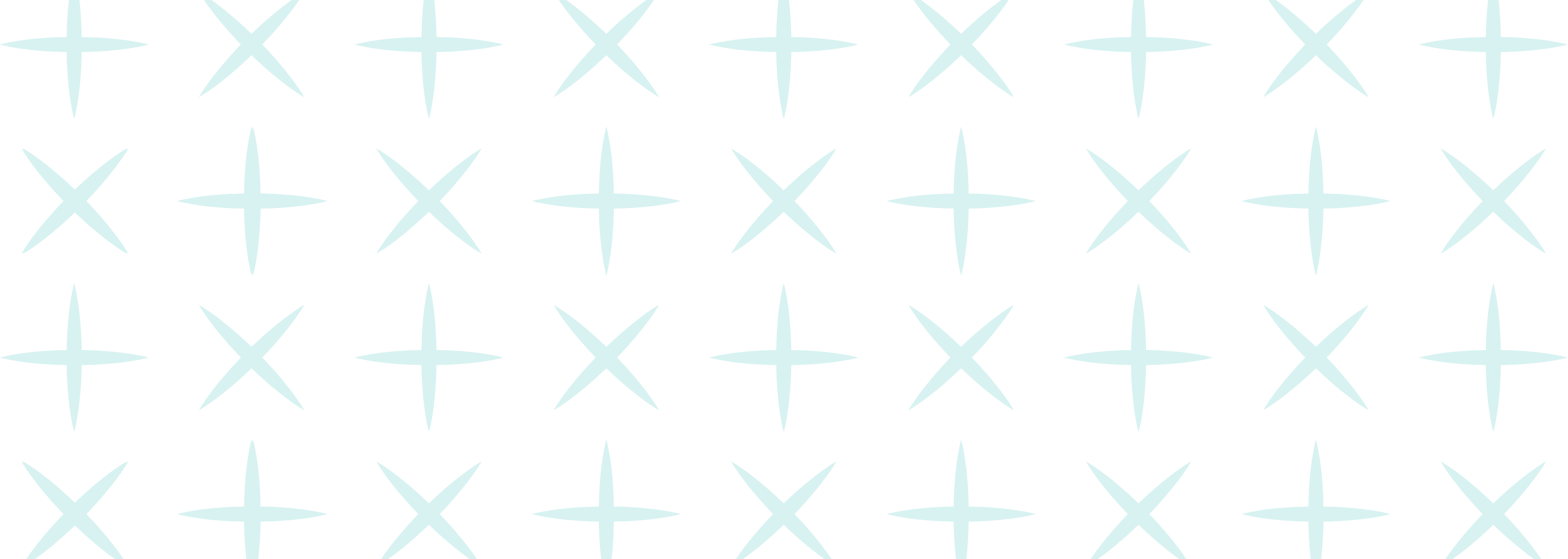 A repeating pattern of light blue, four-pointed stars arranged in evenly spaced horizontal and vertical rows against a solid black background. The points of the stars are all of equal length and evenly spaced apart, creating a consistent grid-like design.